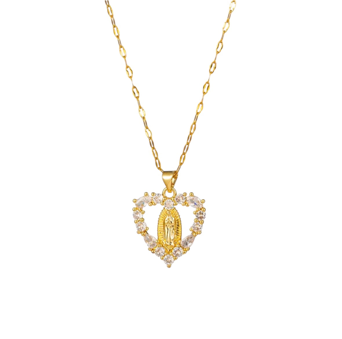Virgen heart necklace