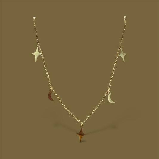 Dainty galaxy necklace