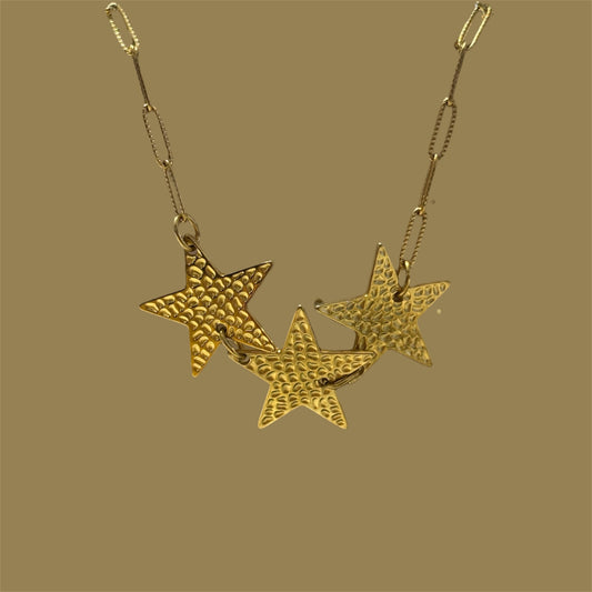 Paper clip star necklace