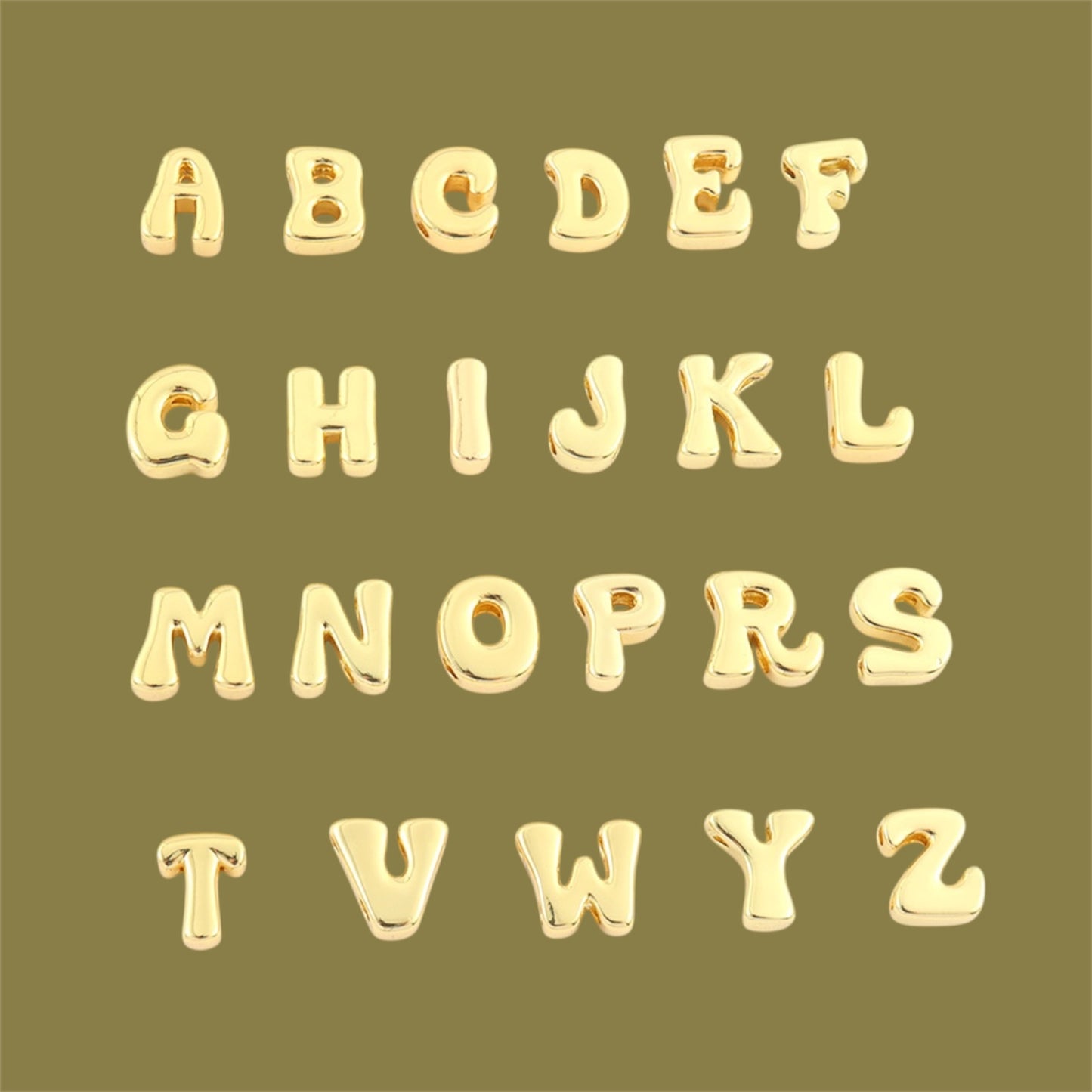 Bubble initial necklace