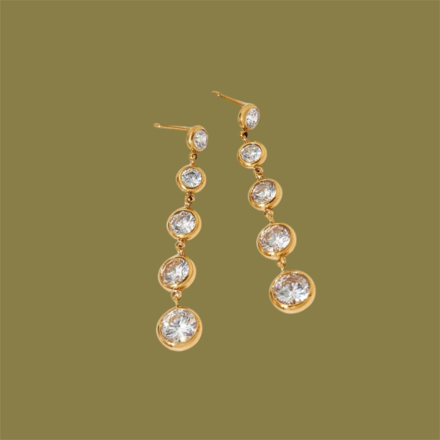 Drop diamond earrings