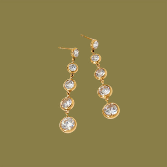 Drop diamond earrings