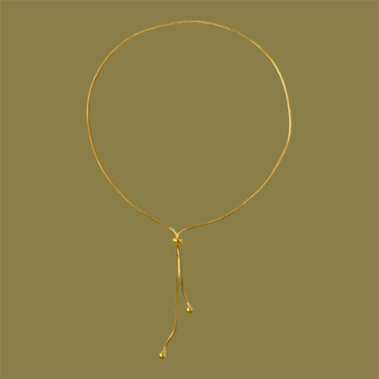Simple lariat necklace