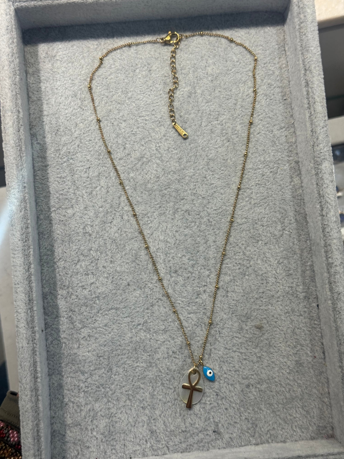 Antique cross necklace