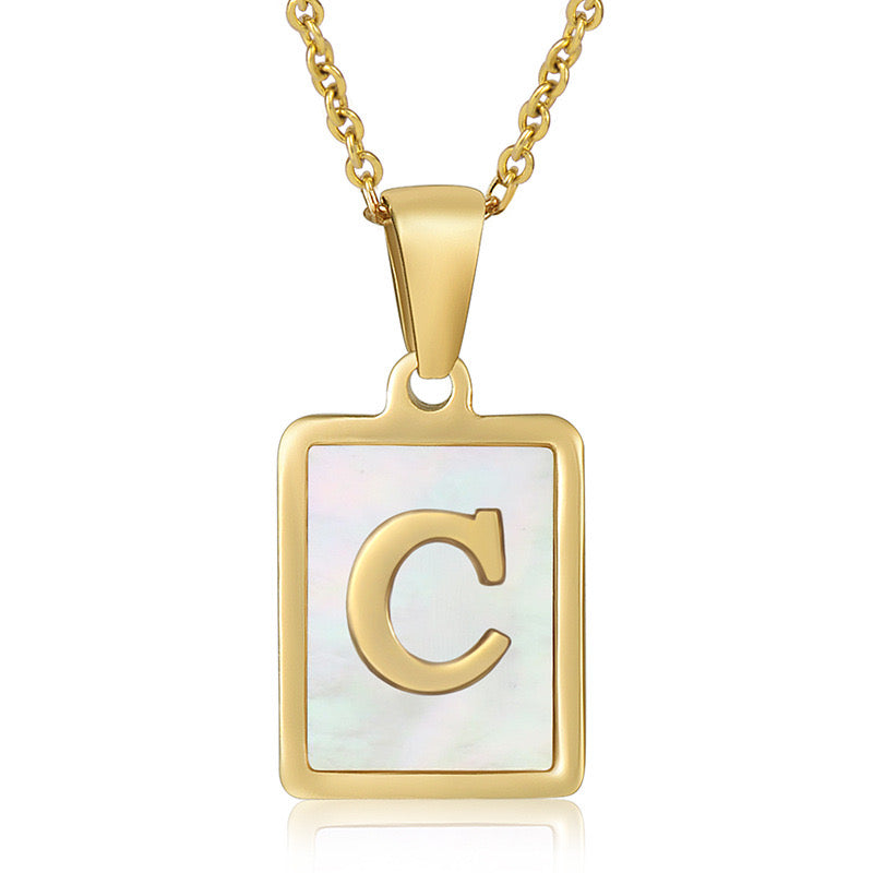 Reina initial necklace