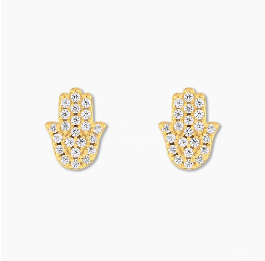 Fatima pave earrings 925