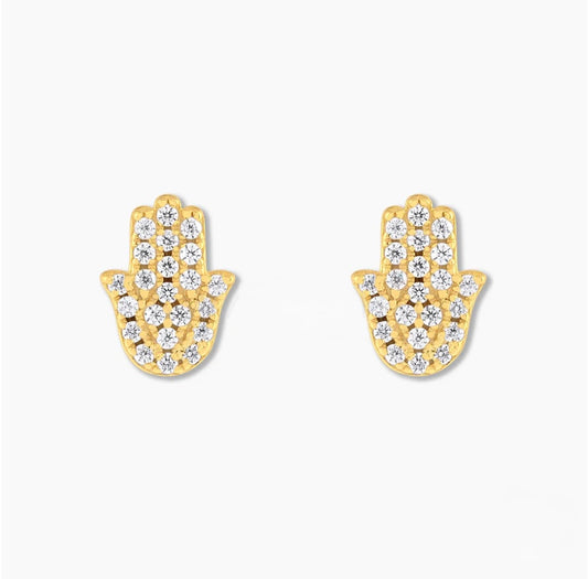Fatima pave earrings 925