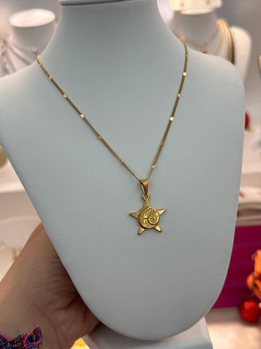 Happy sun necklace