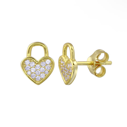 Locked heart earrings 925