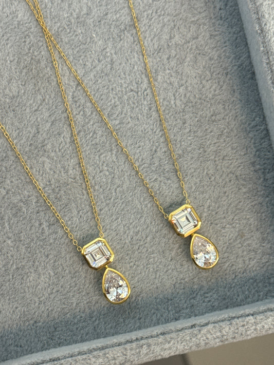 Diamond duo necklace