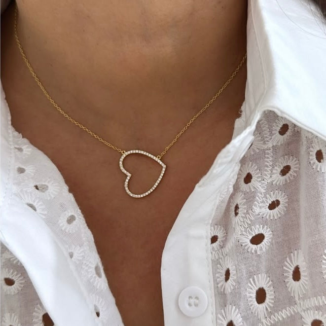 Brilliant heart necklace 925