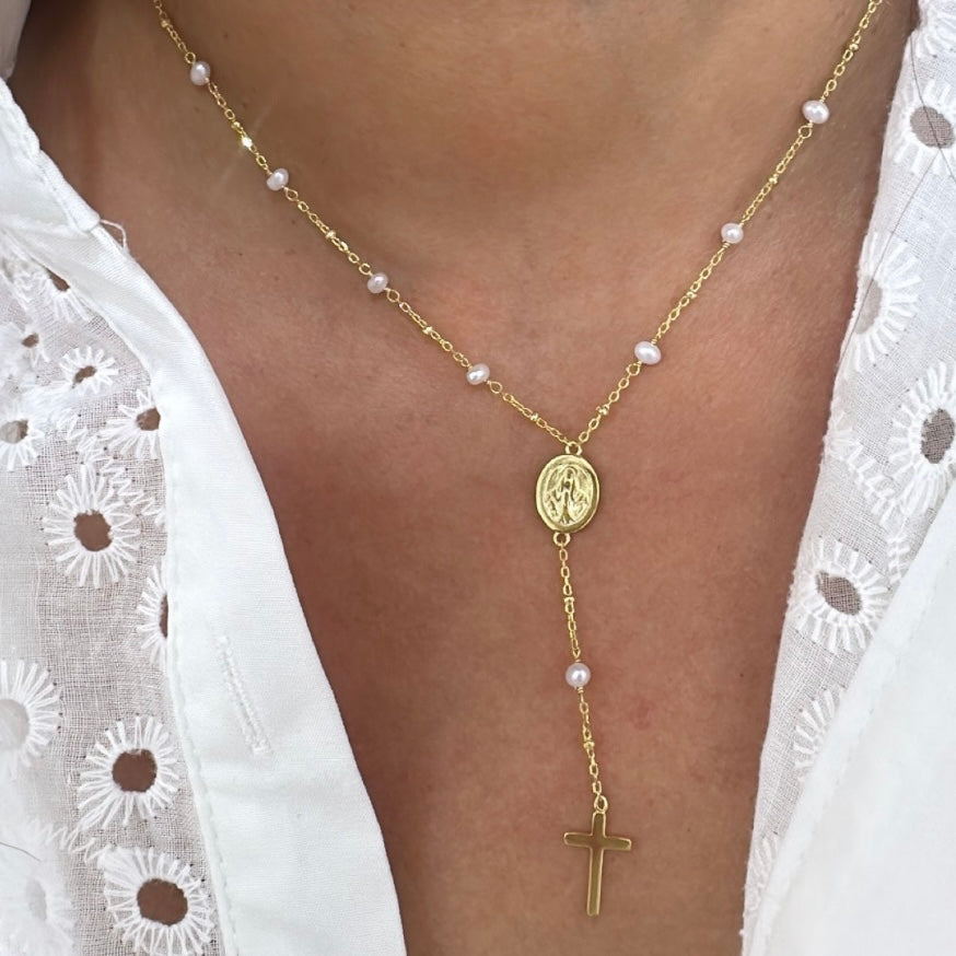 Milagrosa Rosary necklace 925