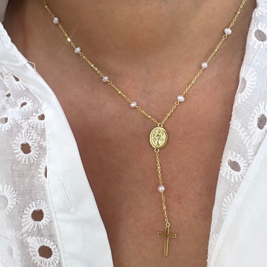 Milagrosa Rosary necklace 925