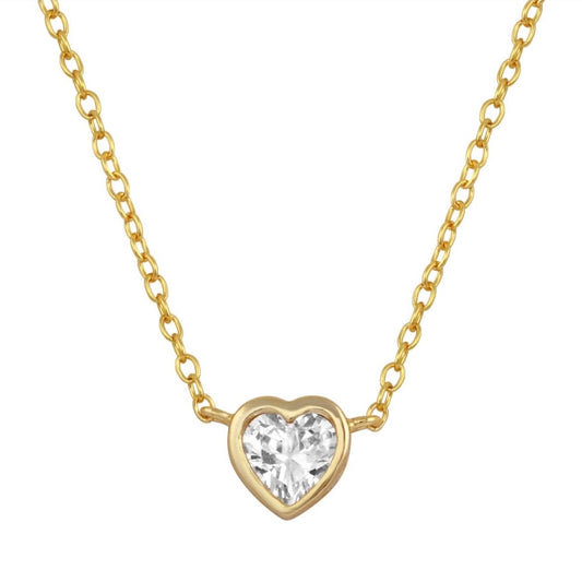 Diamond heart necklace 925