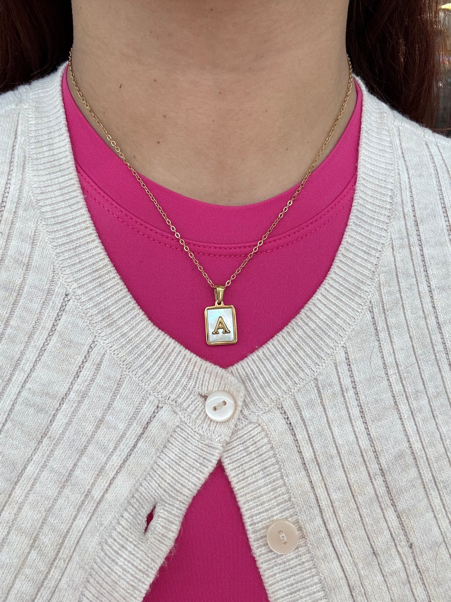 Reina initial necklace