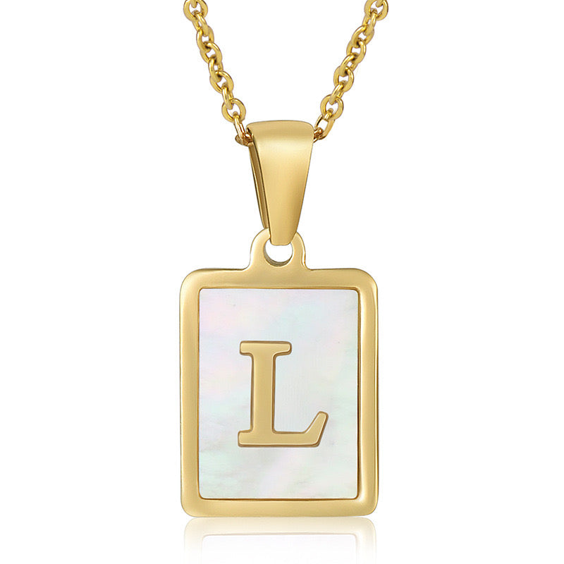 Reina initial necklace