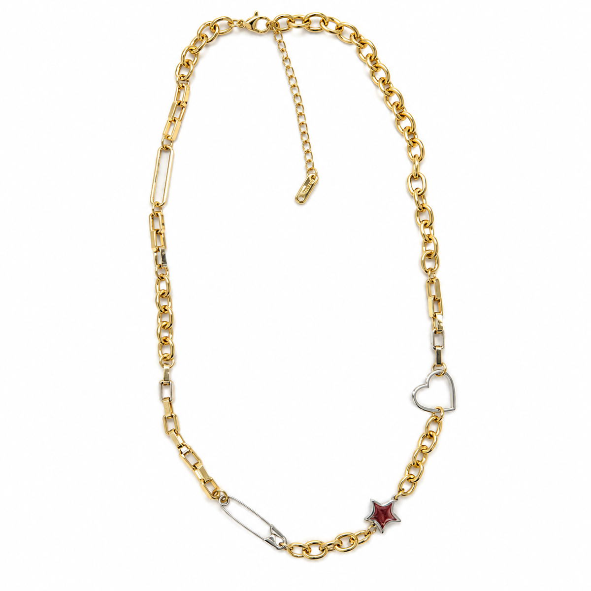 Clip heart necklace