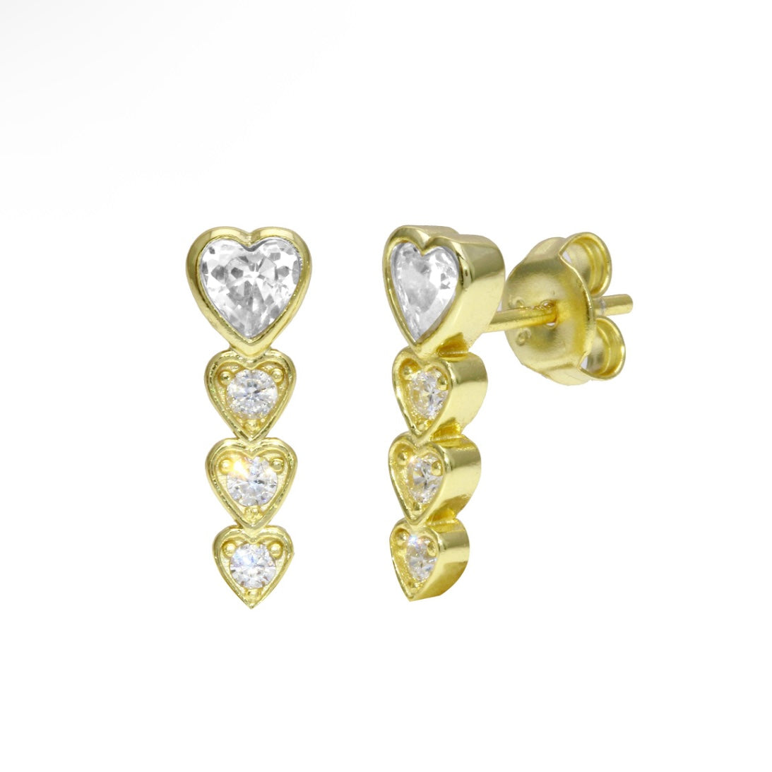 Corazón fugaz earrings 925