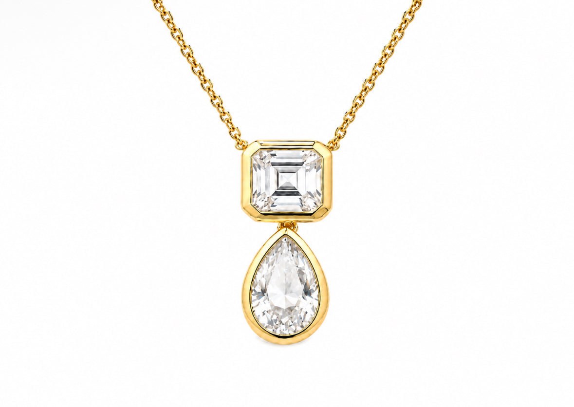 Diamond duo necklace