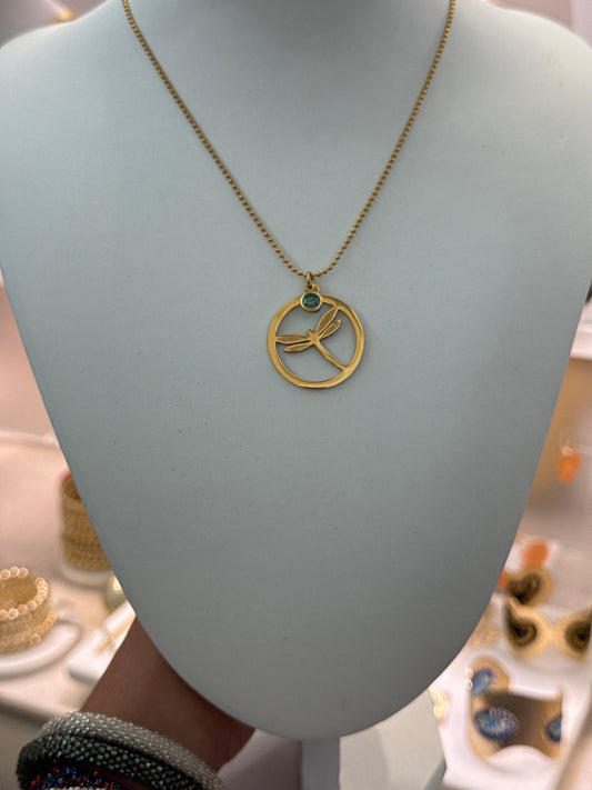 Blue libélula necklace