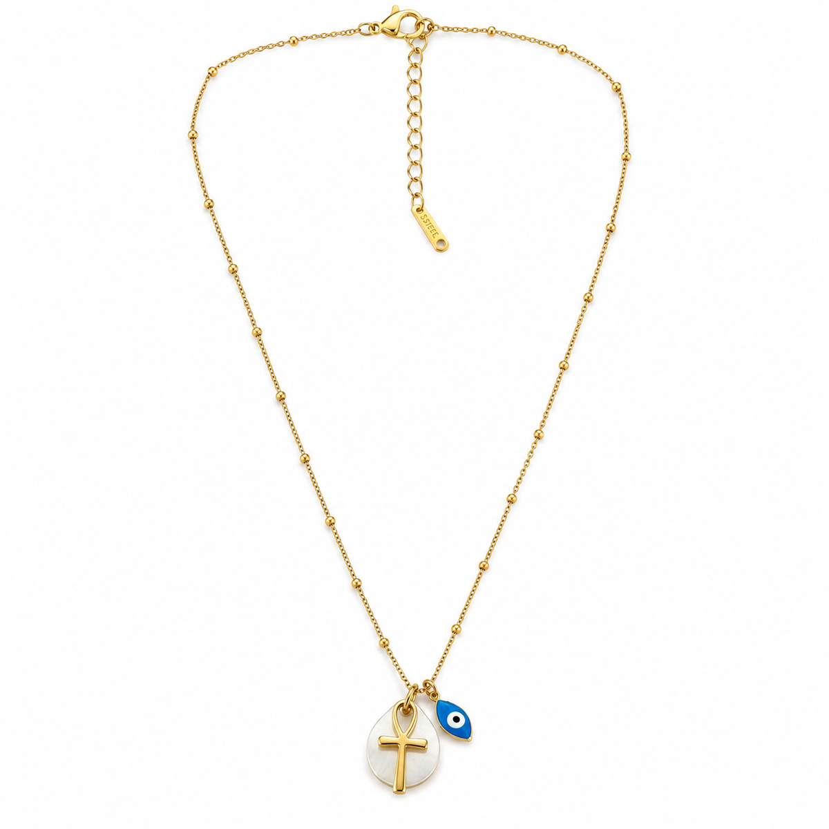 Antique cross necklace