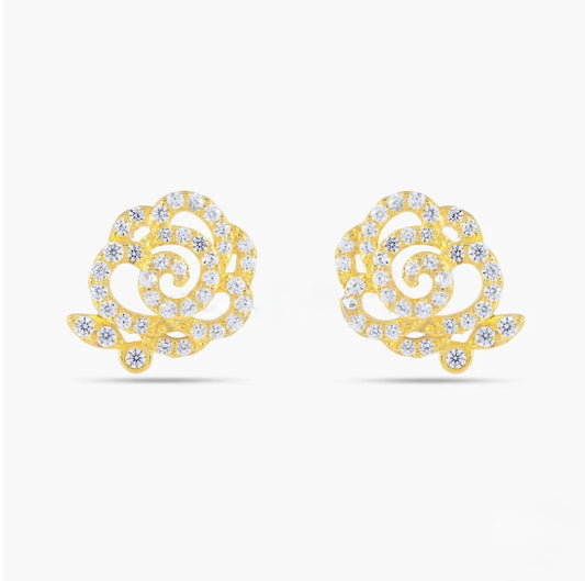 Chic rose earrings 925