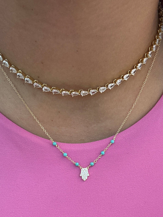 Fatima turquesa necklace 925