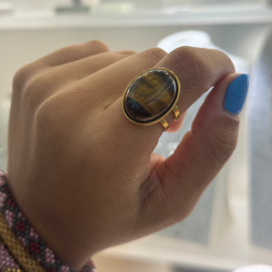 Tiger stone ring