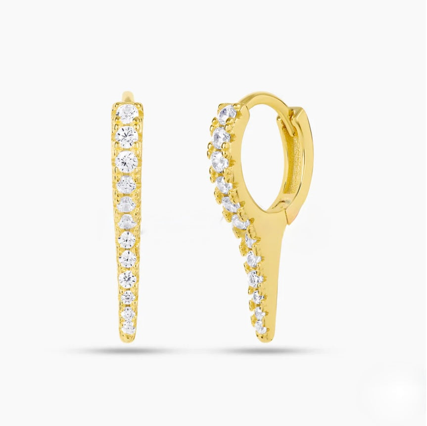 Spike huggies earrings 925