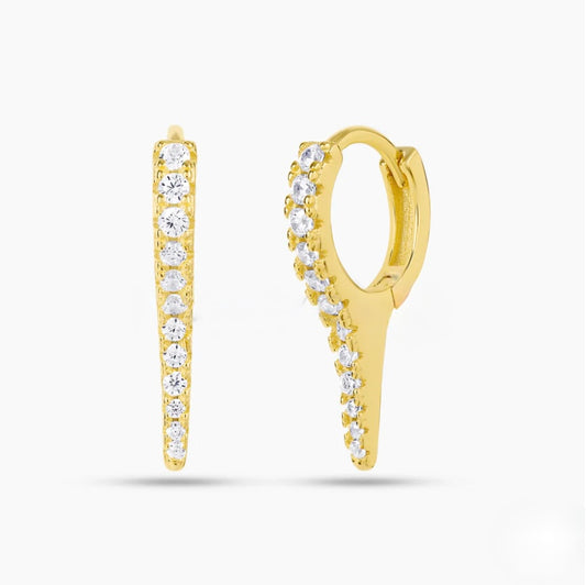 Spike huggies earrings 925