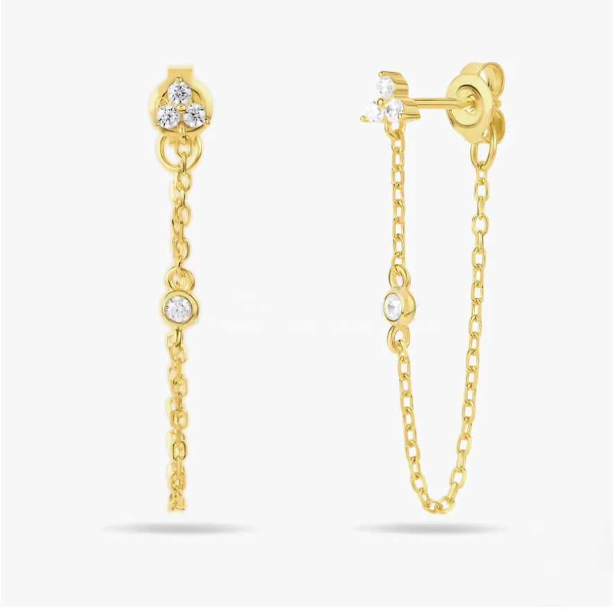 Dainty drop earrings 925