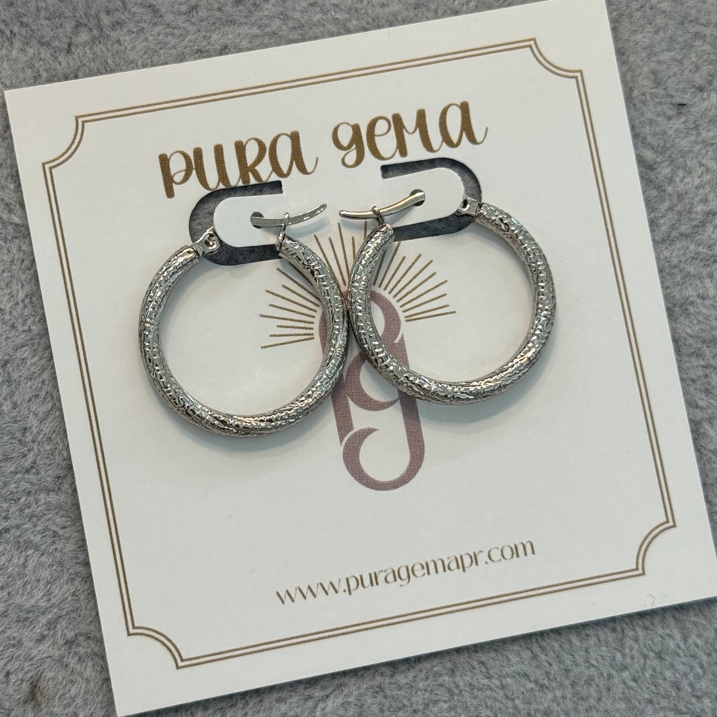 Bambú hoops earrings