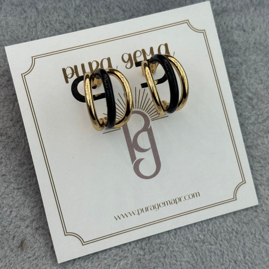 Black & white earrings
