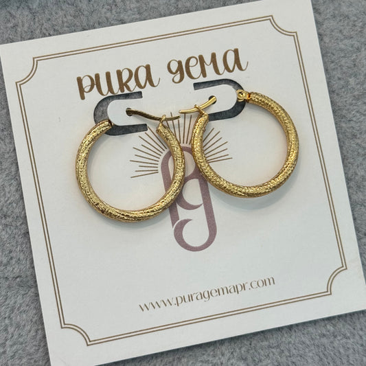 Bambú hoops earrings