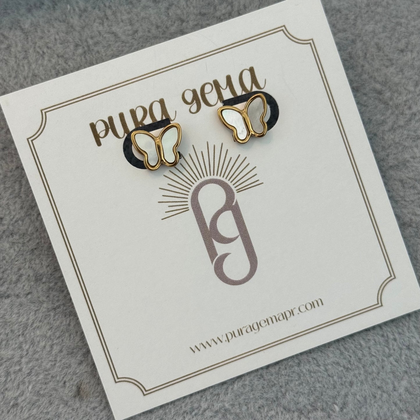 Madre mariposa earrings