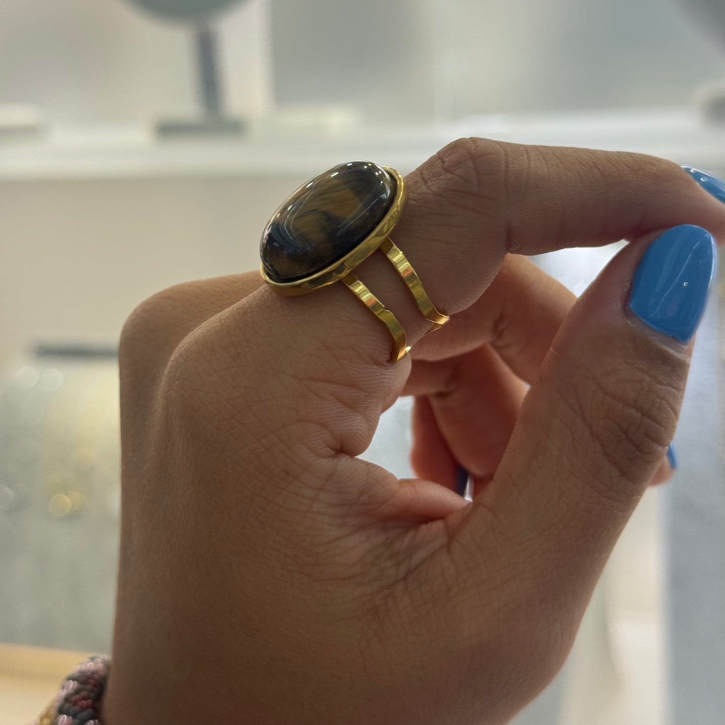 Tiger stone ring
