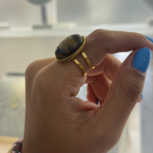 Tiger stone ring