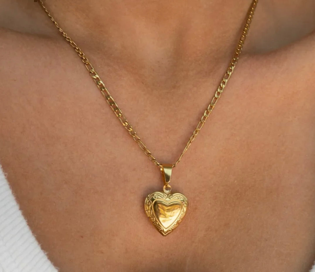 Book heart necklace