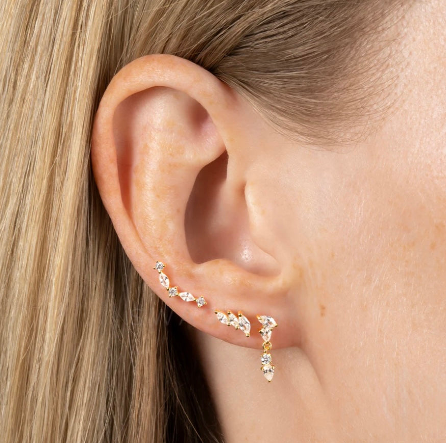 Stone drop earrings 925