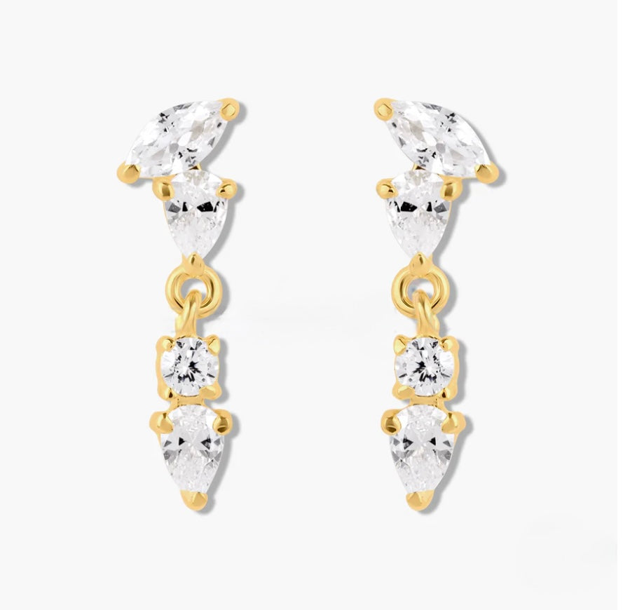 Stone drop earrings 925