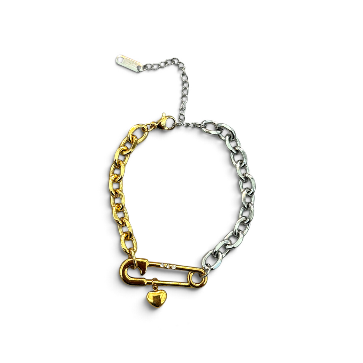 Clip heart bracelet