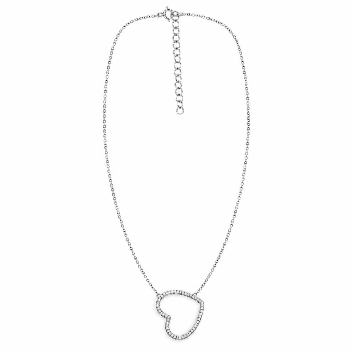 Brilliant heart necklace 925