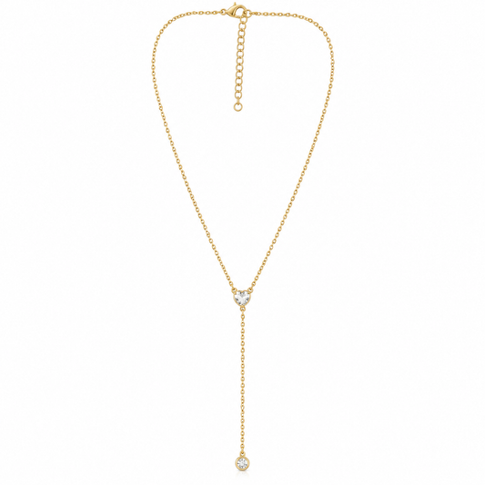 Diamond lariat necklace 925