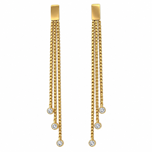 Dot drops earrings