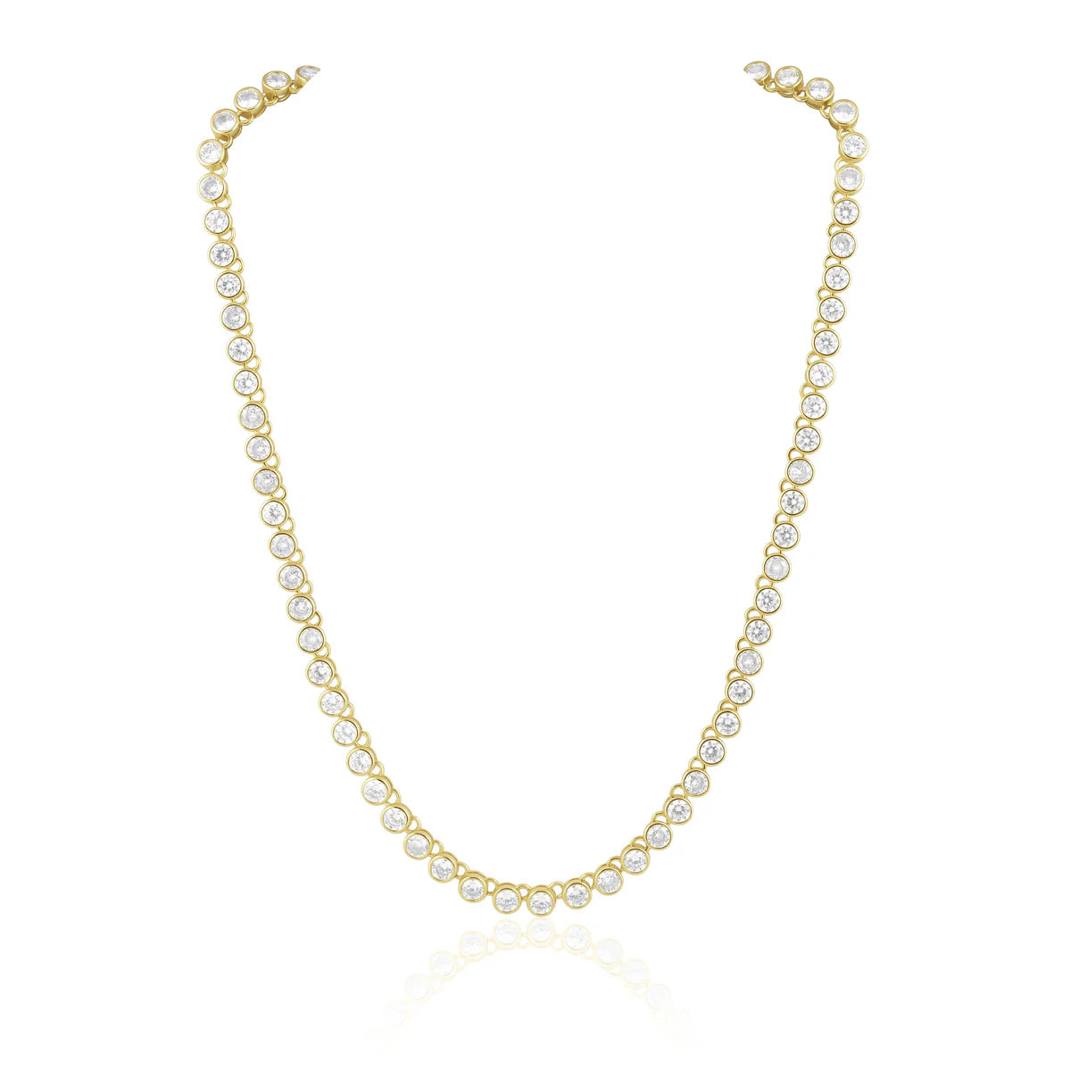 Classic bezzel tennis necklace