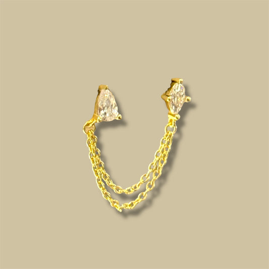 Triangle diamond earring 925