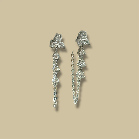 Dot chain earrings 925