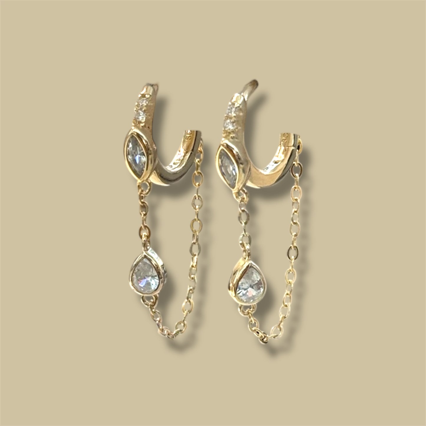 Tear drop earrings 925