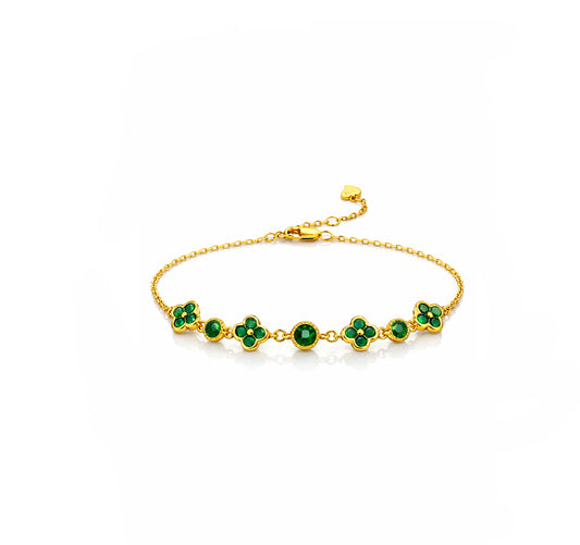 Diamond clover bracelet 925