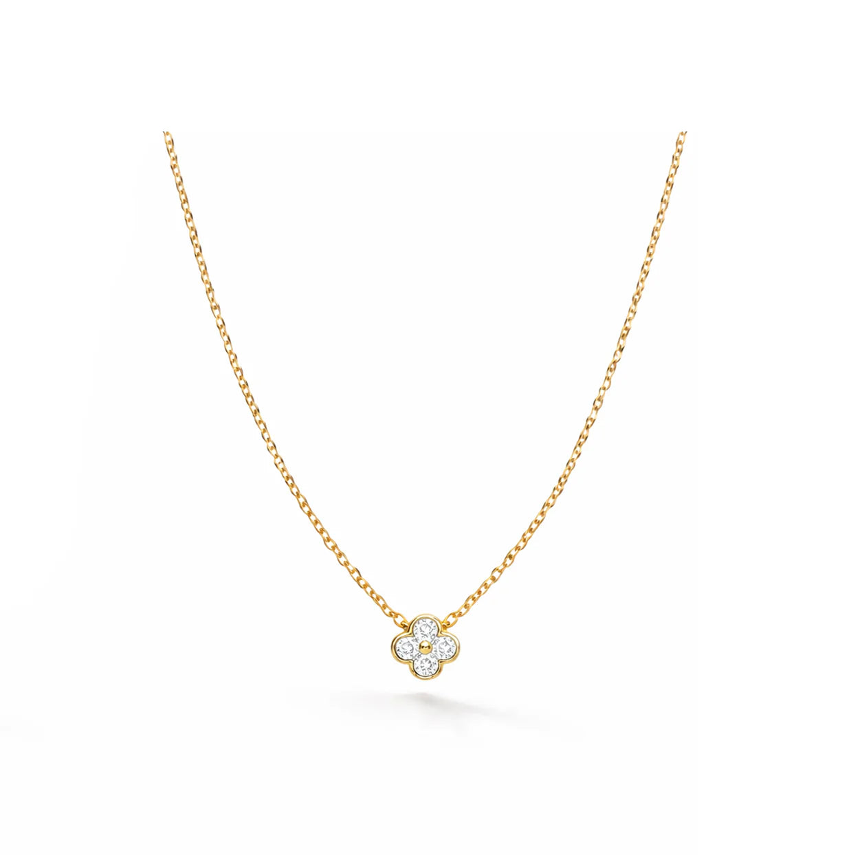 Diamond clover necklace 925
